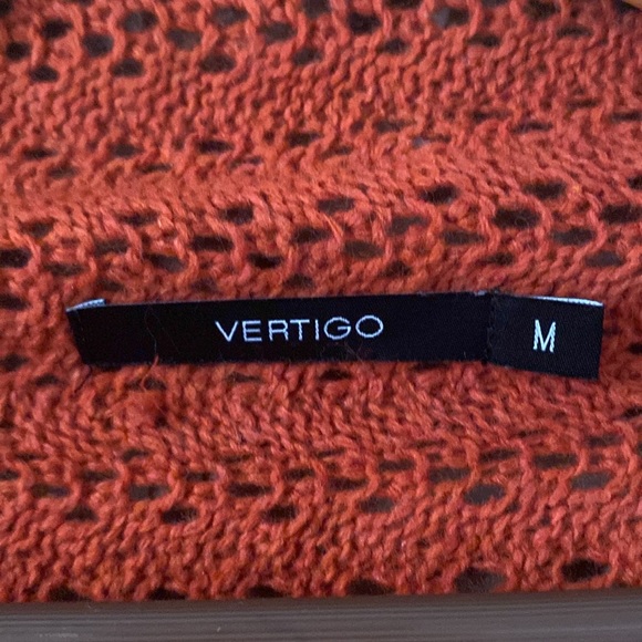 Vertigo Eyelet Multi color Belted Sweater size Medium - Picture 2 of 4